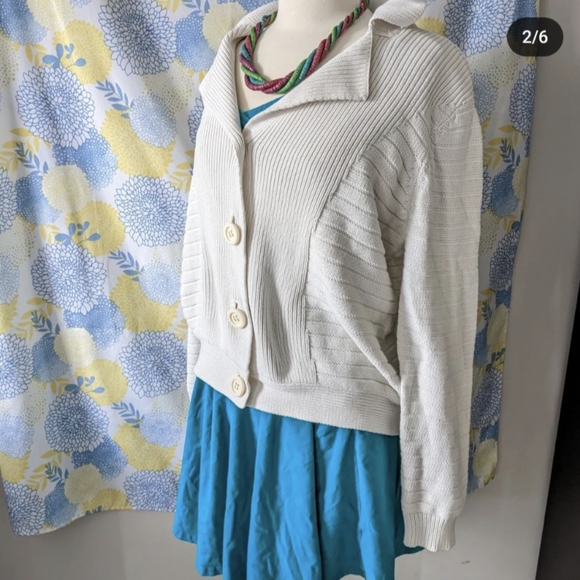 Liz Claiborne Mended XL white sweater - Picture 1 of 10